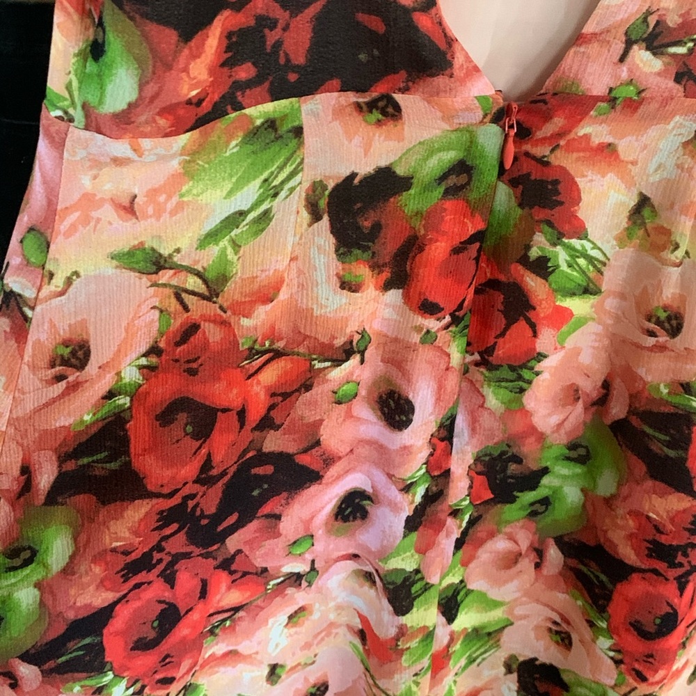 bb dakota orange blossom dress BB Dakota Steve Madden Orange Blossom Print Tiered Strappy Mini Dress Sz  4,6 NWT